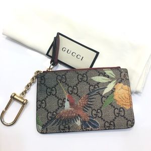 Gucci Tian print GG Supreme canvas key case
